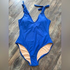 NWT J Crew Cobalt Blue One Piece Swim Sz Large
